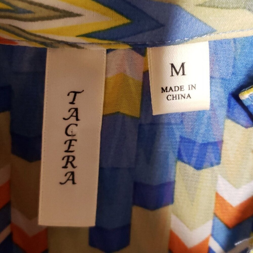 Tacera Multicolor Chevron Tunic Top - Picture 4 of 6